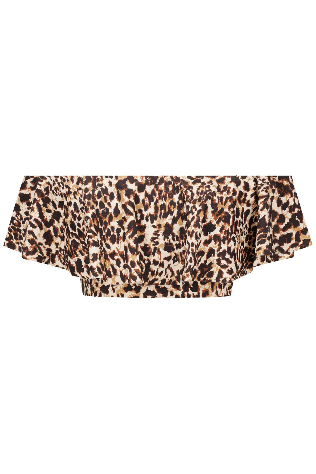 Leopard Off The Shoulder Swim Top