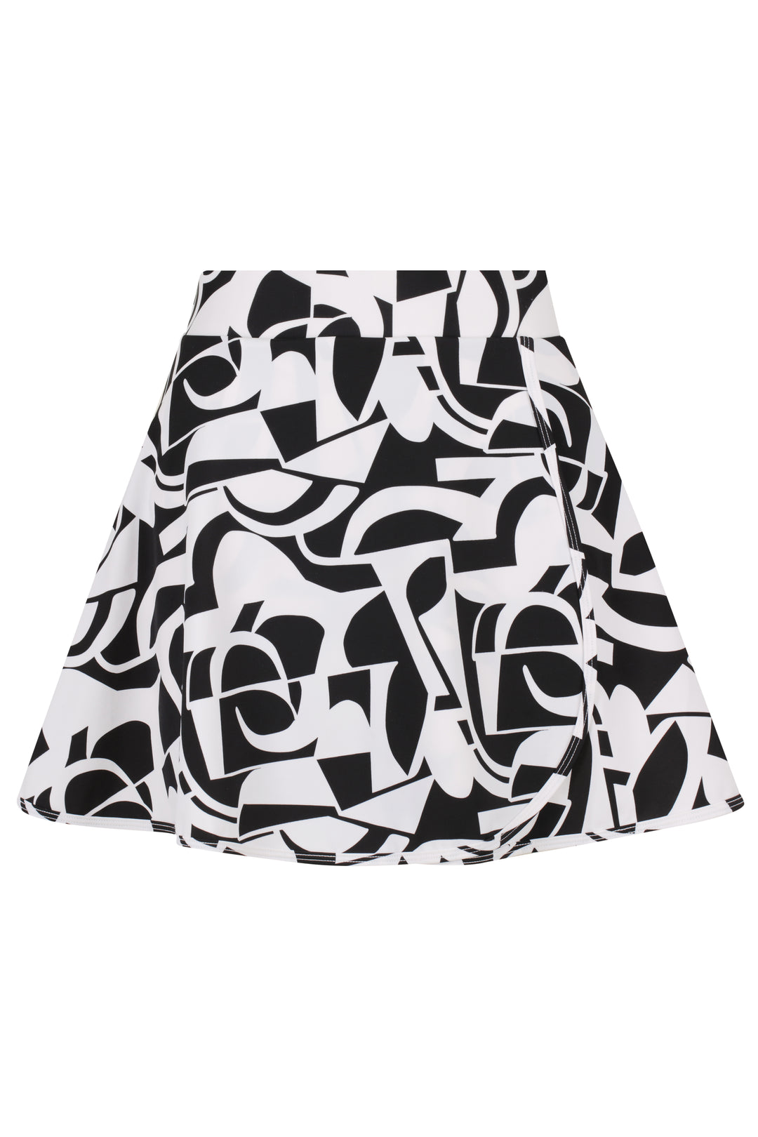 Black and White Swim Skirt